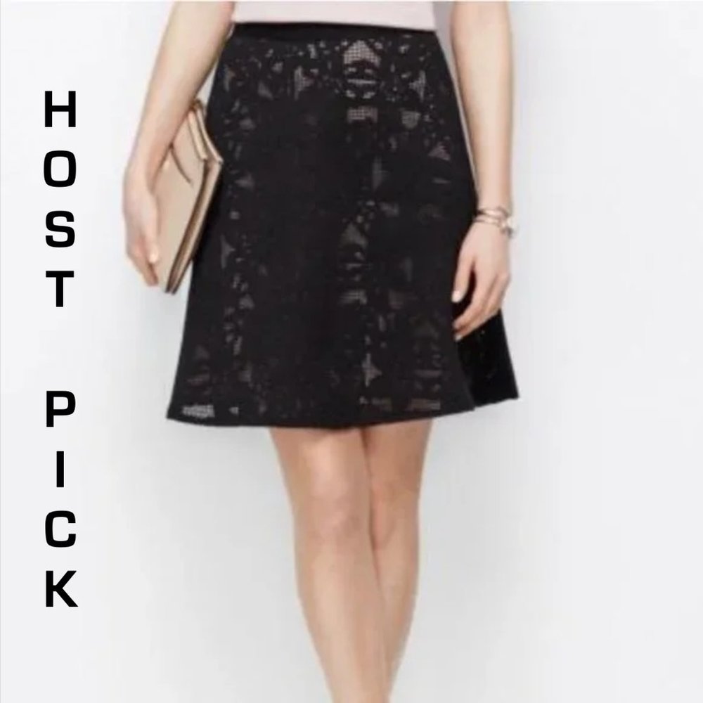 *HP* NWT! Ann Taylor Laser Cut Flounce Skirt 0P